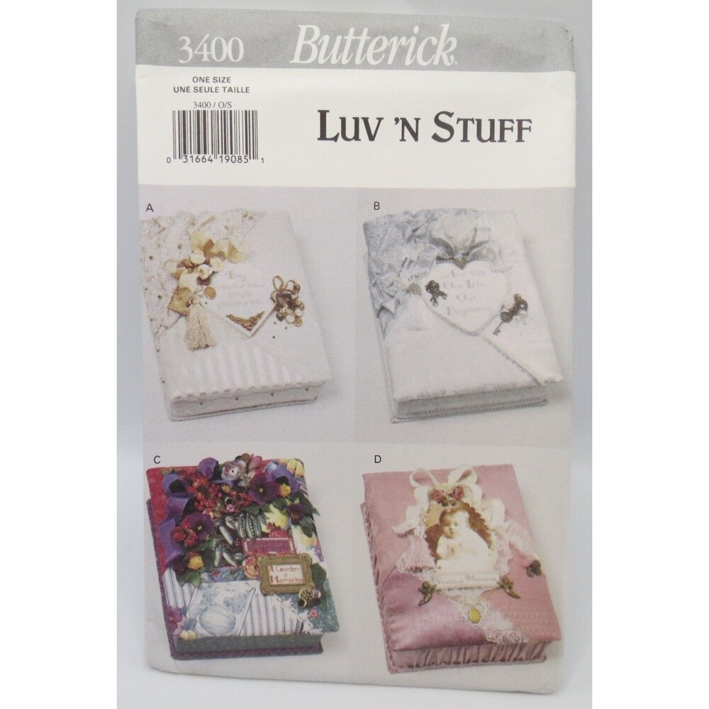 Butterick 3400 Memory Boxes Craft One Size 1994 Luv 'N Stuff Sewing Pattern